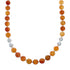 Southwest Fire Agate Authentic Sterling Silver Accent Bead Necklace JX121472